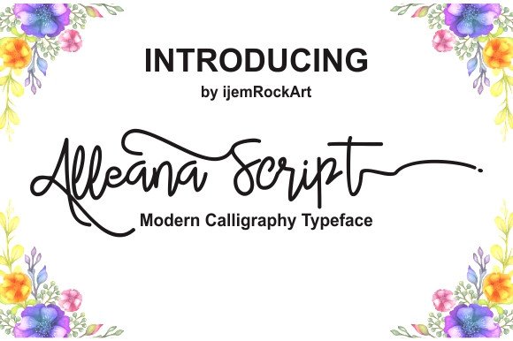 Alleana Script: A Modern Flourished Calligraphy Font